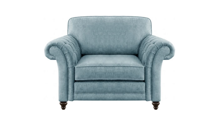 Signature Collection Blenheim Love Seat in Aston Sky Fabric